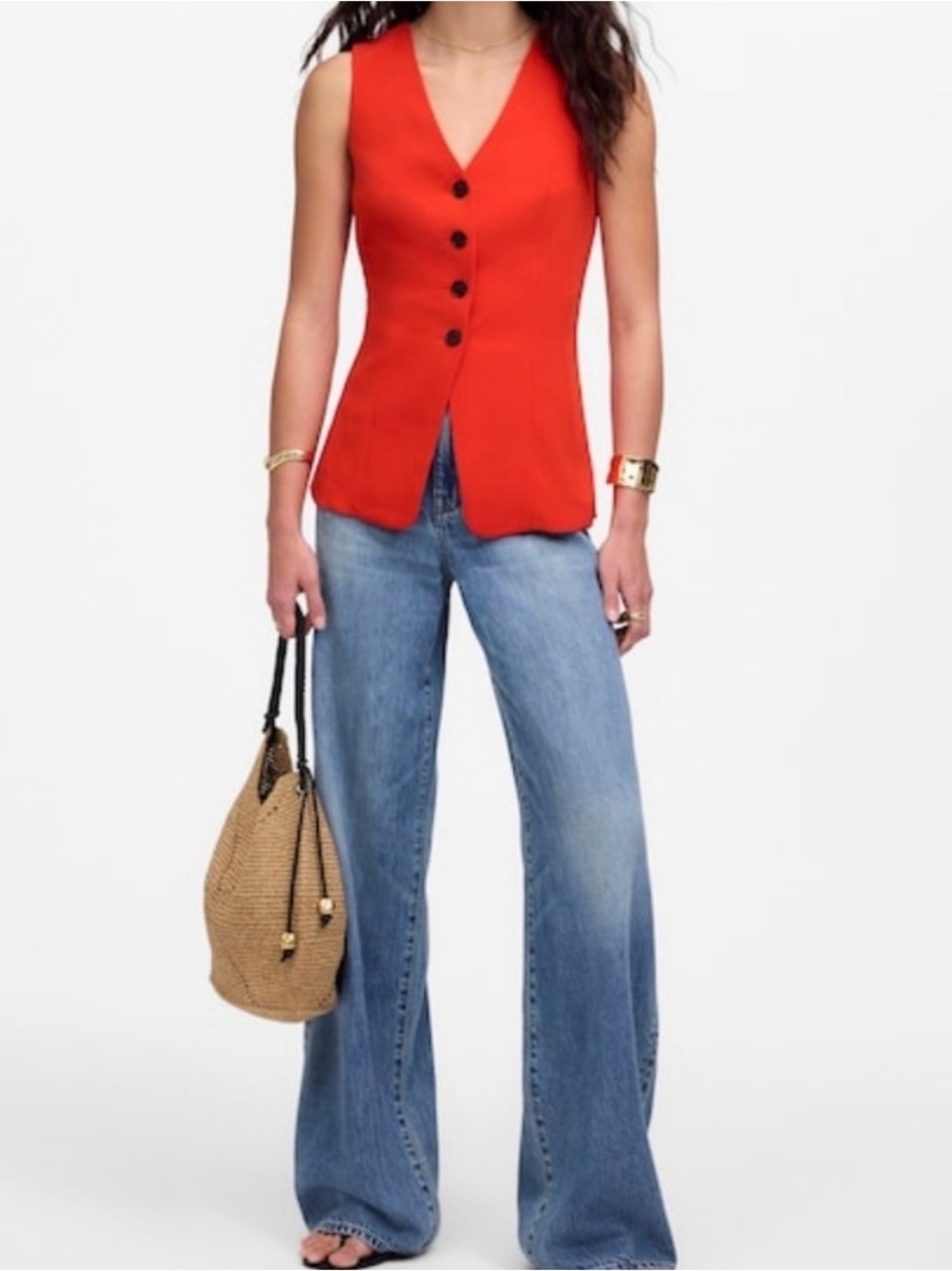 Madewell Fire 🔥 Red Vest - Size 2